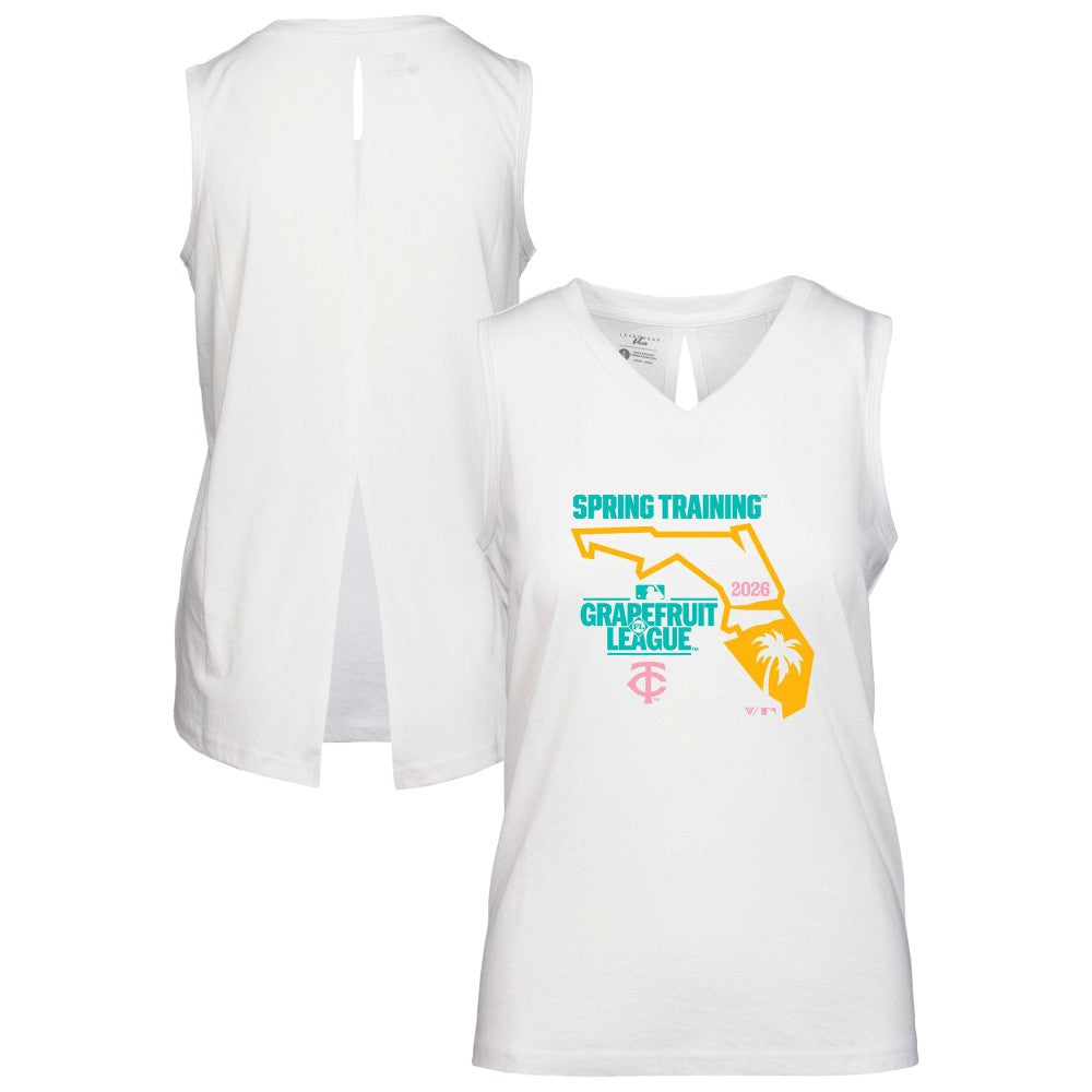 Minnesota Twins Levelwear Women's 2026 Spring Training Paisley Ball Bold Tank - White