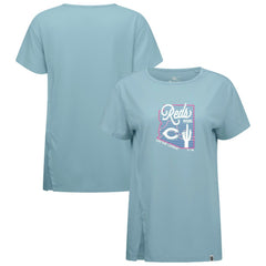 Cincinnati Reds Levelwear Women's Influx Spring Training Sunrise Bold T-Shirt - Blue