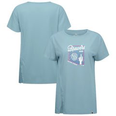 Milwaukee Brewers Levelwear Women's Influx Spring Training Sunrise Bold T-Shirt - Blue
