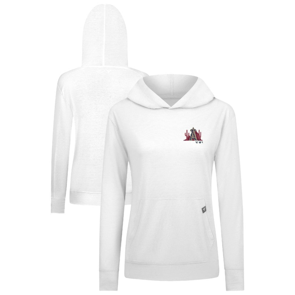 Los Angeles Angels Levelwear Women's Relay Spring Break Panoramic Bold Hoodie - White