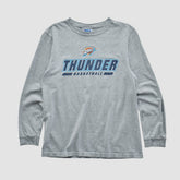 Oklahoma City Thunder NBA 2010s Long Sleeve T-shirt - Heather Gray Vintage | Vintage cheap