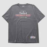 Cincinnati Reds Majestic 2000s T-shirt - Dark Heather Gray Vintage