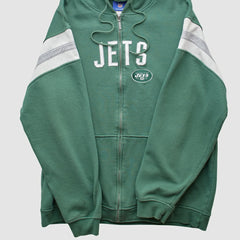 NFL New York Jets Reebok 2000s Hooded Full Zip Sweatshirt