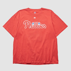 Philadelphia Phillies Majestic 2000s T-shirt - Red Vintage
