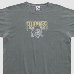 Pittsburgh Pirates Majestic 2000s T-shirt - Gray Vintage