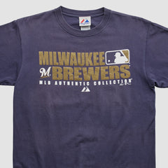 Milwaukee Brewers Majestic 2008 T-shirt - Navy Vintage