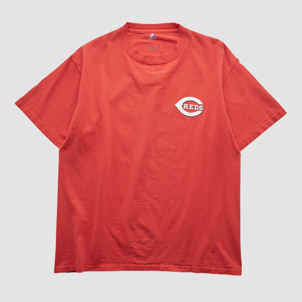 Cincinnati Reds Majestic 2000s T-shirt - Red Vintage