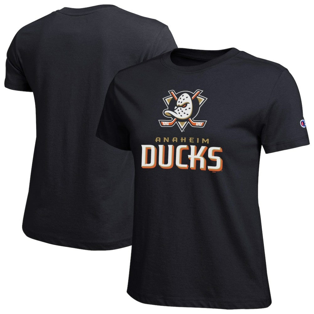 Anaheim Ducks Champion Women's Wordmark Lockup T-Shirt