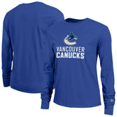 Vancouver Canucks Champion Women's Wordmark Lockup Long Sleeve T-Shirt