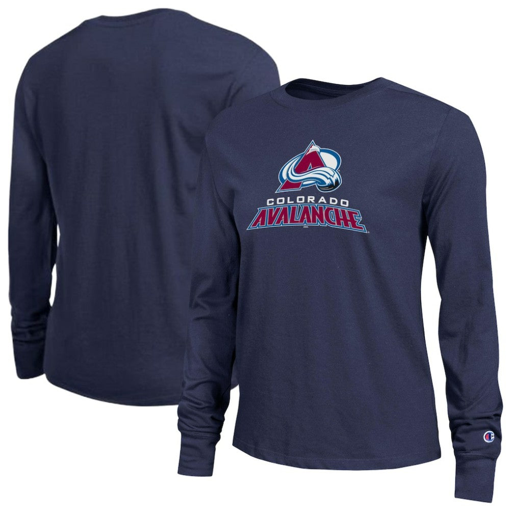 Colorado Avalanche Champion Women's Wordmark Lockup Long Sleeve T-Shirt