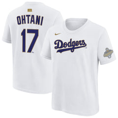 Shohei Ohtani Los Angeles Dodgers Youth 2026 Gold Collection Name & Number T-Shirt - White | Nike