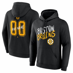 Boston Bruins Big & Tall Hustle Personalized Name & Number Hoodie