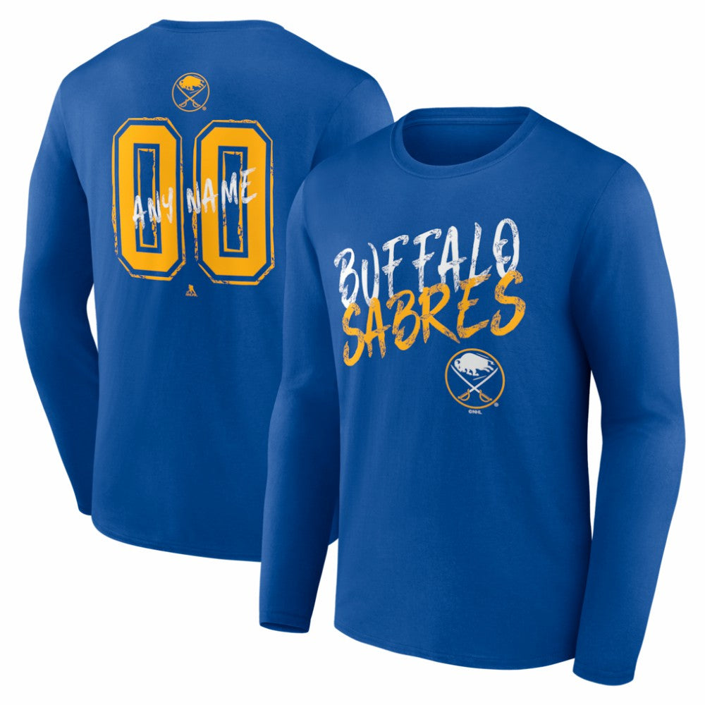 Buffalo Sabres Hustle Personalized Name & Number Long Sleeve T-Shirt
