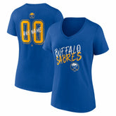 Buffalo Sabres Women's Hustle Personalized Name & Number V-Neck T-Shirt