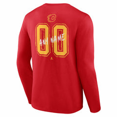 Calgary Flames Hustle Personalized Name & Number Long Sleeve T-Shirt