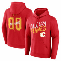 Calgary Flames Hustle Personalized Name & Number Hoodie