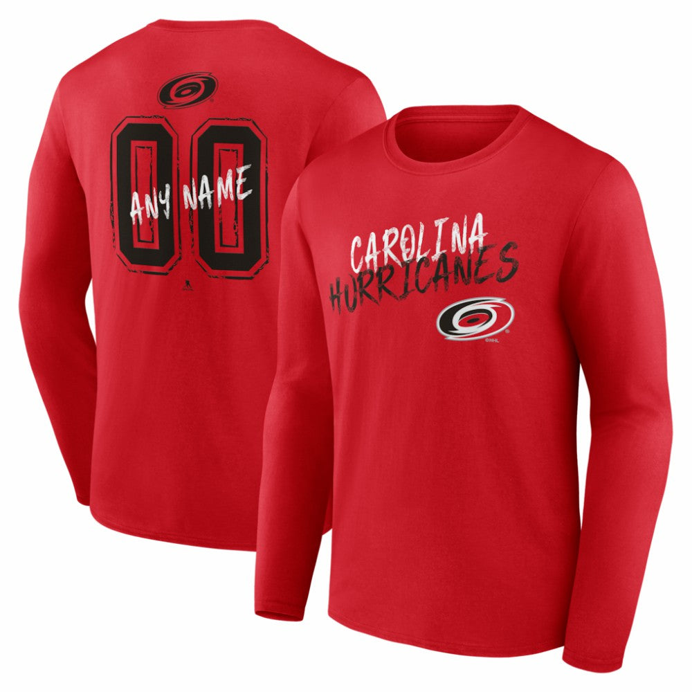 Carolina Hurricanes Hustle Personalized Name & Number Long Sleeve T-Shirt
