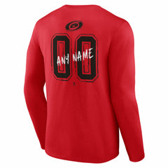 Carolina Hurricanes Hustle Personalized Name & Number Long Sleeve T-Shirt