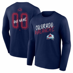 Colorado Avalanche Hustle Personalized Name & Number Long Sleeve T-Shirt