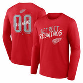 Detroit Red Wings Hustle Personalized Name & Number Long Sleeve T-Shirt