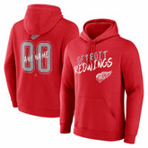 Detroit Red Wings Hustle Personalized Name & Number Hoodie
