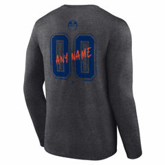 Edmonton Oilers Hustle Personalized Name & Number Long Sleeve T-Shirt