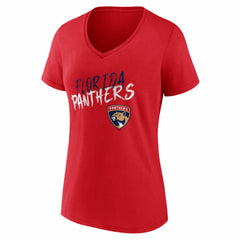 Florida Panthers Women's Hustle Personalized Name & Number V-Neck T-Shirt