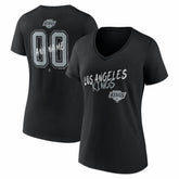 Los Angeles Kings Women's Hustle Personalized Name & Number V-Neck T-Shirt