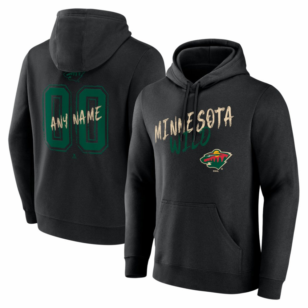 Minnesota Wild Big & Tall Hustle Personalized Name & Number Hoodie