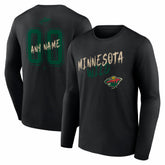 Minnesota Wild Hustle Personalized Name & Number Long Sleeve T-Shirt
