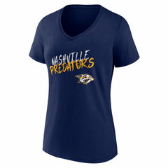 Nashville Predators Women's Hustle Personalized Name & Number V-Neck T-Shirt