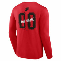 New Jersey Devils Hustle Personalized Name & Number Long Sleeve T-Shirt