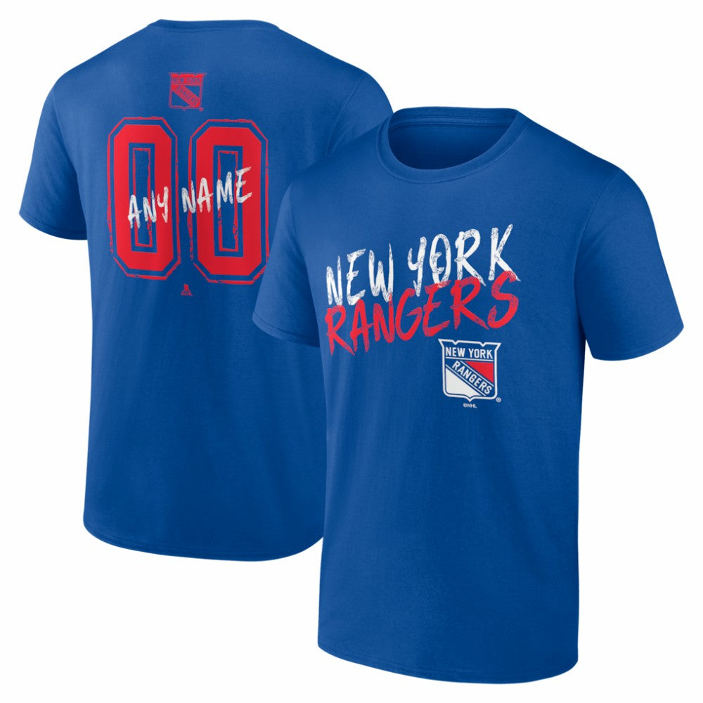 New York Rangers Big & Tall Hustle Personalized Name & Number T-Shirt
