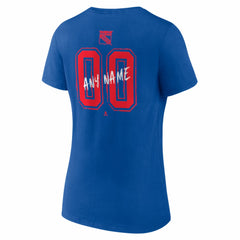 New York Rangers Women's Hustle Personalized Name & Number V-Neck T-Shirt