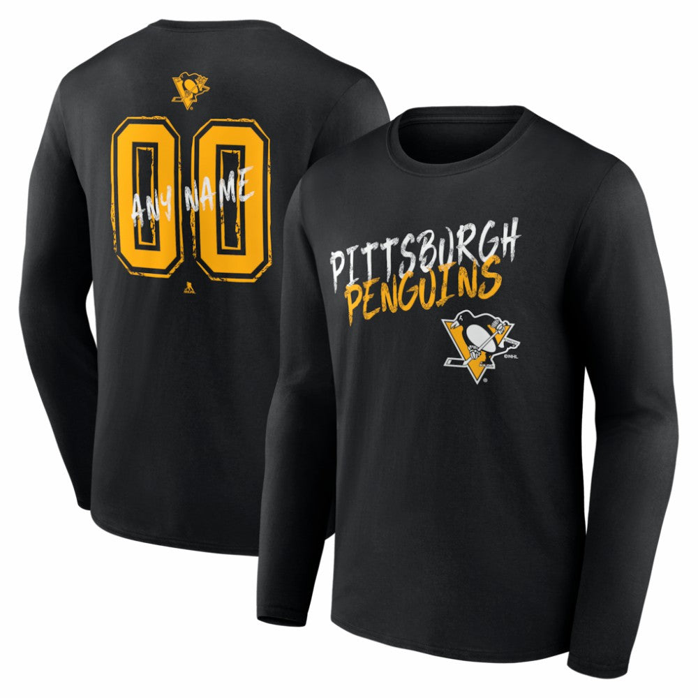 Pittsburgh Penguins Hustle Personalized Name & Number Long Sleeve T-Shirt