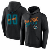 San Jose Sharks Hustle Personalized Name & Number Hoodie