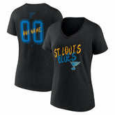 St. Louis Blues Women's Hustle Personalized Name & Number V-Neck T-Shirt