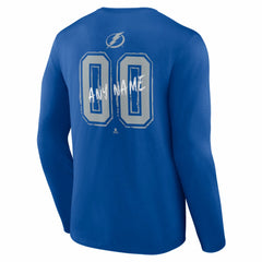 Tampa Bay Lightning Hustle Personalized Name & Number Long Sleeve T-Shirt