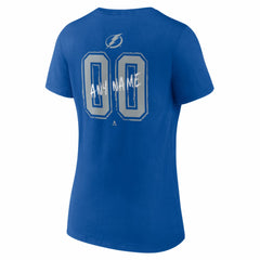 Tampa Bay Lightning Women's Hustle Personalized Name & Number V-Neck T-Shirt