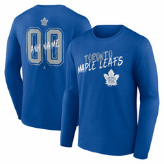 Toronto Maple Leafs Hustle Personalized Name & Number Long Sleeve T-Shirt