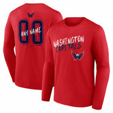 Washington Capitals Hustle Personalized Name & Number Long Sleeve T-Shirt