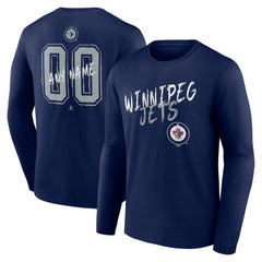 Winnipeg Jets Hustle Personalized Name & Number Long Sleeve T-Shirt