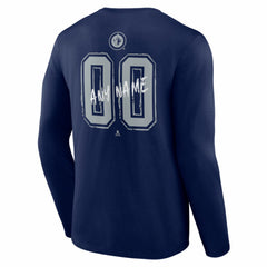 Winnipeg Jets Hustle Personalized Name & Number Long Sleeve T-Shirt