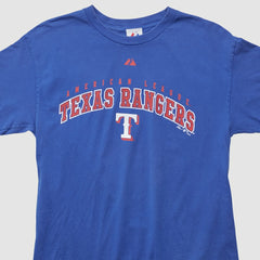 Texas Rangers Majestic 2009 T-shirt - Blue Vintage