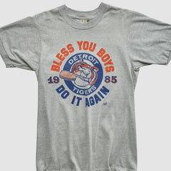 Detroit Tigers Screen Stars 1985 T-shirt - Heather Gray