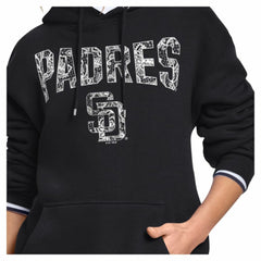 San Diego Padres Starter Women's Lace Team Lockup Fleece Hoodie - Black