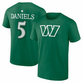 NFL Washington Commanders Jayden Daniels St. Patrick's Day Icon Name & Number T-Shirt