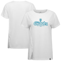 San Francisco Giants Levelwear Women's Blue Haven Influx Cornerstone T-Shirt - White