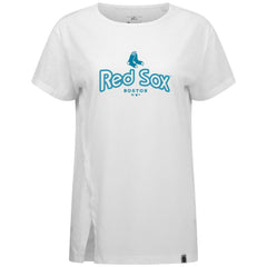 Boston Red Sox Levelwear Women's Blue Haven Influx Cornerstone T-Shirt - White