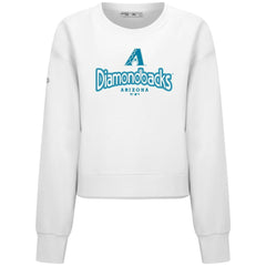 Arizona Diamondbacks Levelwear Women's Judd Cornerstone Cropped Sweatshirt - White